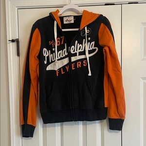 Philadelphia Flyers Black & Orange Zip-Up Hoodie - Women's